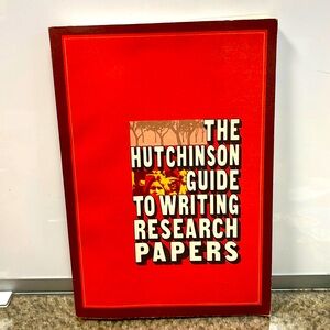 1973 The Hutchinson Guide to Writing Research Papers vintage paperback book